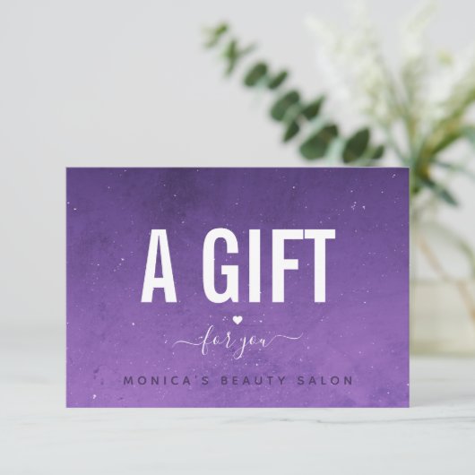 Lila Night Sky Galaxy Kosmisches Universum Herz Li (Stehend Vorderseite)