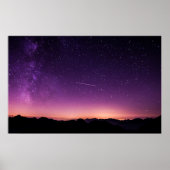 Lila Night Sky, Scurelle, Italien Poster (Vorne)