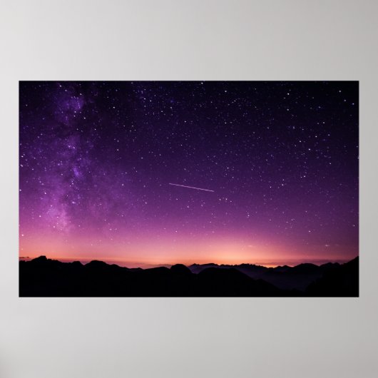 Lila Night Sky, Scurelle, Italien Poster (Vorne)