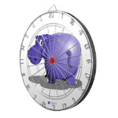 Lila Nilpferd Dartboard Dartscheibe (Vorderseite rechts)