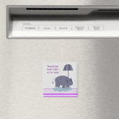 Lila Nilpferd Magnet (In Situ (Geschirrspüler))