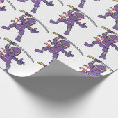 Lila Ninja-Design Geschenkpapier (Ecke)