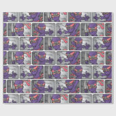 Lila Ninja Geschenkpapier (Flach)