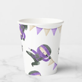 Lila Ninja Party Cups Pappbecher