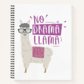 Lila No Drama Llama Notizblock (Vorderseite)