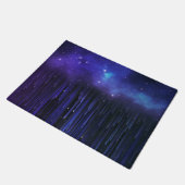 Lila Nordlichtgalaxie Fußmatte (Schrägansicht)