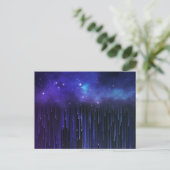 Lila Nordlichtgalaxie Postkarte (Stehend Vorderseite)