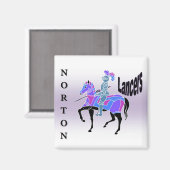 Lila Norton Lancers Magnet (Vorderseite/Rückseite)
