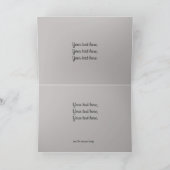 Lila Nostalgie Zuhause im Schnee und leuchtender S Dankeskarte (Innenseite)