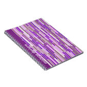 Lila Notebook gestreift Notizblock (Rechte Seite)