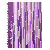 Lila Notebook gestreift Notizblock (Vorderseite)
