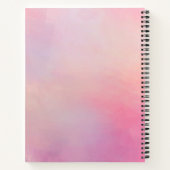 Lila Notebook mit benutzerdefinierter Blume Notizblock (Rückseite)