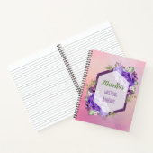 Lila Notebook mit benutzerdefinierter Blume Notizblock (Innenseite)