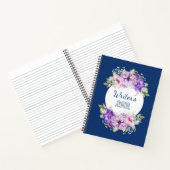 Lila Notebook mit benutzerdefinierter Blume Notizblock (Innenseite)