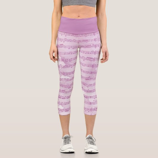 Lila Noten Capri Leggings (Vorderseite)
