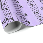 Lila Noten Geschenkpapier (Rolleneckpunkt)