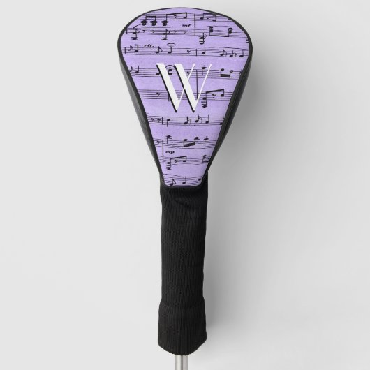 Lila Noteninitiative Golf Headcover (Vorderseite)