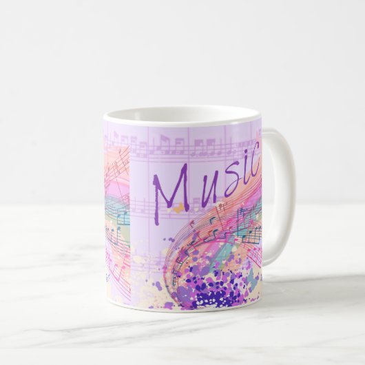 Lila Notenkolorsplash-Tasse Kaffeetasse (VorderseiteRechts)