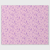 Lila Notenmuster-Wrap-Papier Geschenkpapier (Flach)