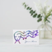 lila Notenschattierungen Visitenkarte (Stehend Vorderseite)