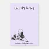 Lila Notizblock mit Baby Elephant (Vorderseite)