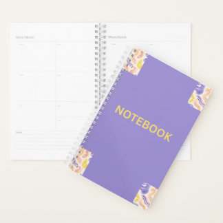 Lila Notizbuch Planer