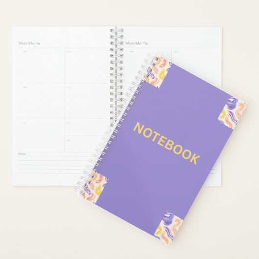 Lila Notizbuch Planer (Anzeige)