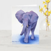 Lila Notizkarte Karte (Gelbe Blume)