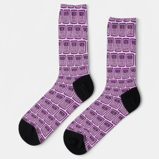 Lila Null F*s gegeben Socken (Linkes Detail)