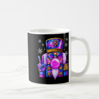 Lila Nussknacker pustet Kaugummi Süße Weihnachten Kaffeetasse