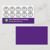 Lila Nutrition Company Punch Card Visitenkarte (Vorne/Hinten)