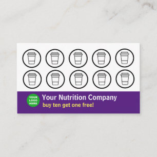 Lila Nutrition Company Punch Card Visitenkarte