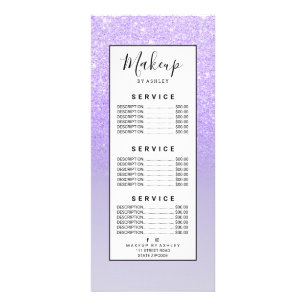 lila Ober-Glitzer-Pastellfarbblock Werbekarte