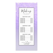 lila Ober-Glitzer-Pastellfarbblock Werbekarte (Hinten)