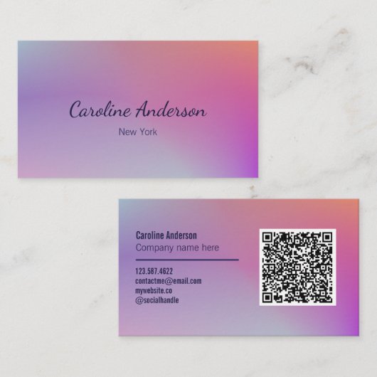 lila Ober Visitenkarte (Vorne/Hinten)