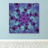 Lila Obliteration Leinwanddruck (Insitu (Holzboden))