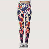 lila Obst Leggings (Vorderseite)