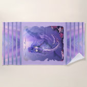 Lila Ocean Meerjungfrau Strandtuch (Vorderseite)