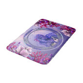 Lila Ocean Mermaid Bath Mat Badematte (Schrägansicht)