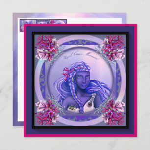 Lila Ocean Mermaid-Blindkarte