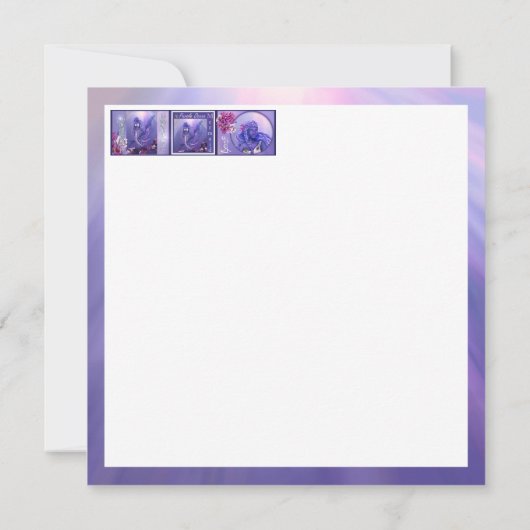 Lila Ocean Mermaid-Blindkarte (Rückseite)