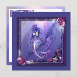 Lila Ocean Mermaid-Blindkarte