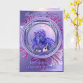 Lila Ocean Mermaid-Blindkarte Karte (Gelbe Blume)