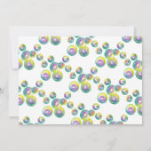 Lila Ocean Mermaid Bubbles Birthday Pool Party Einladung (Rückseite)