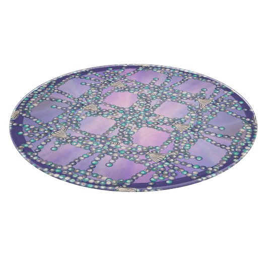 Lila Ocean Mermaid Cutting Board Schneidebrett (Ecke)