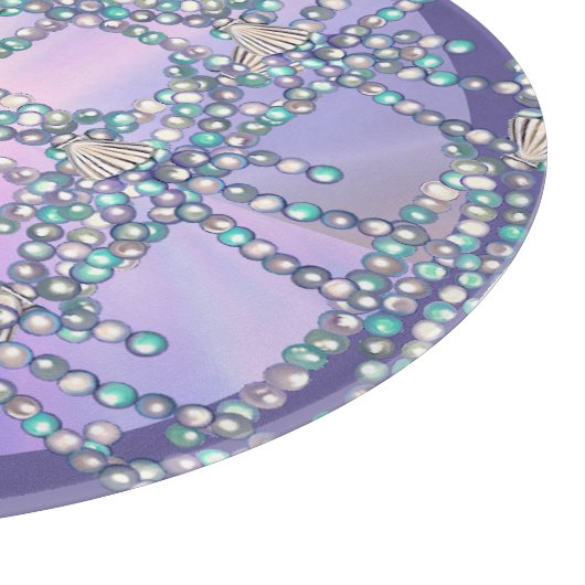 Lila Ocean Mermaid Cutting Board Schneidebrett (Ecke)