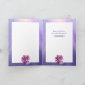 Lila Ocean Mermaid Geburtstagkarte Karte (Innenseite)