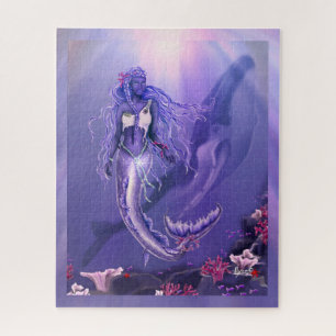 Lila Ocean Mermaid Jigsaw Puzzle