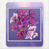 Lila Ocean Mermaid Maus Pad Mousepad (Vorne)