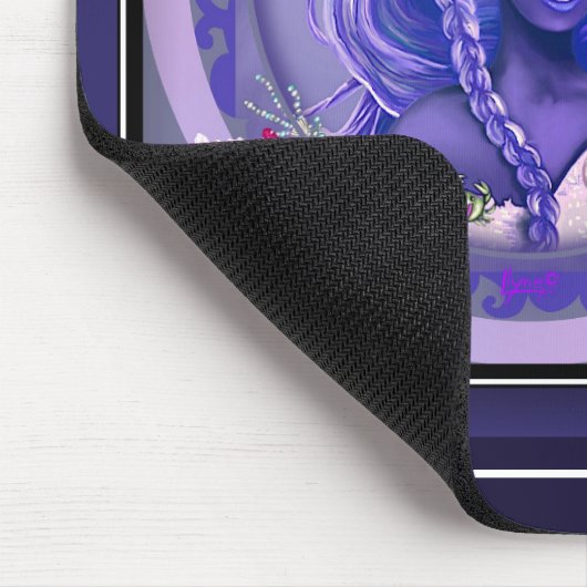 Lila Ocean Mermaid Maus Pad Mousepad (Ecke)